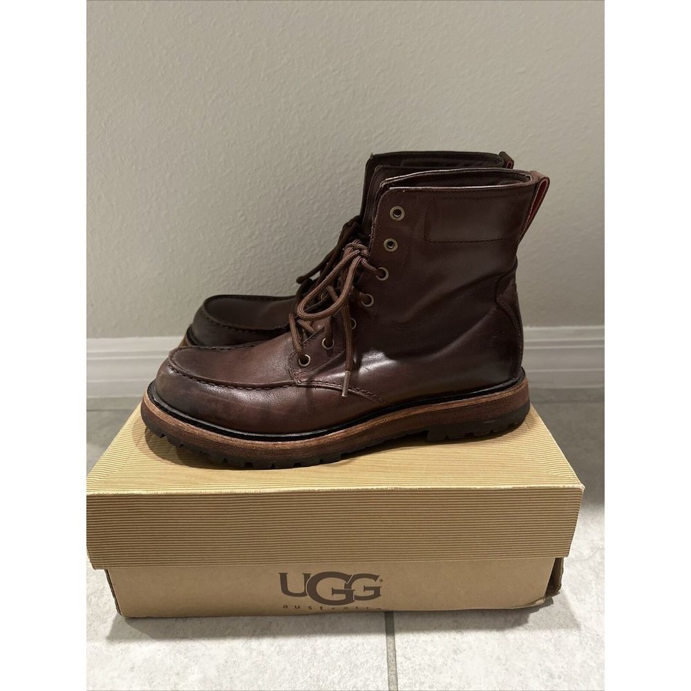 Men’s UGG Noxon Brown Boots Size 10.5 - Picture 4 of 10